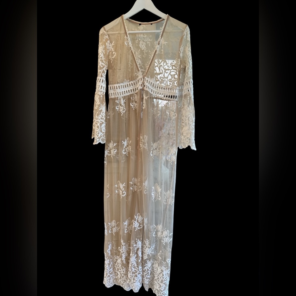 Elegant Lace Sheer Robe